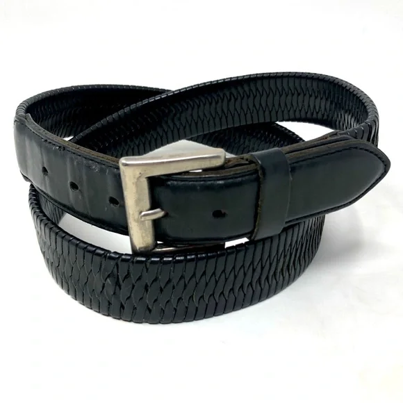 Coach | Accessories | Coach 5924 Black Woven Leather Belt  display picture 3